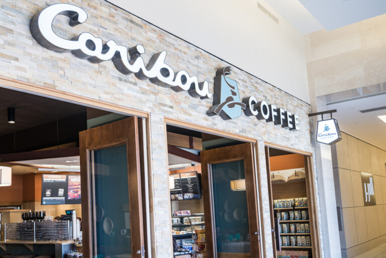 Caribou-Coffee-store-and-logo-in-Mall-of-America-in-Minneapolis-MN